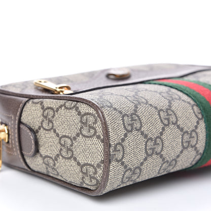 Gucci GG Supreme Monogram Small Ophidia Belt Bag Dark Brown 8 of 9