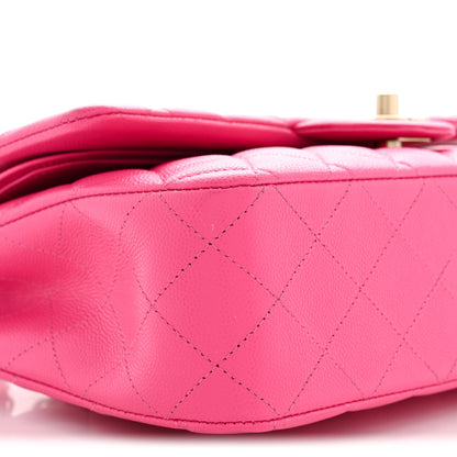 Chanel Caviar Quilted Medium Double Flap Pink 9 of 10