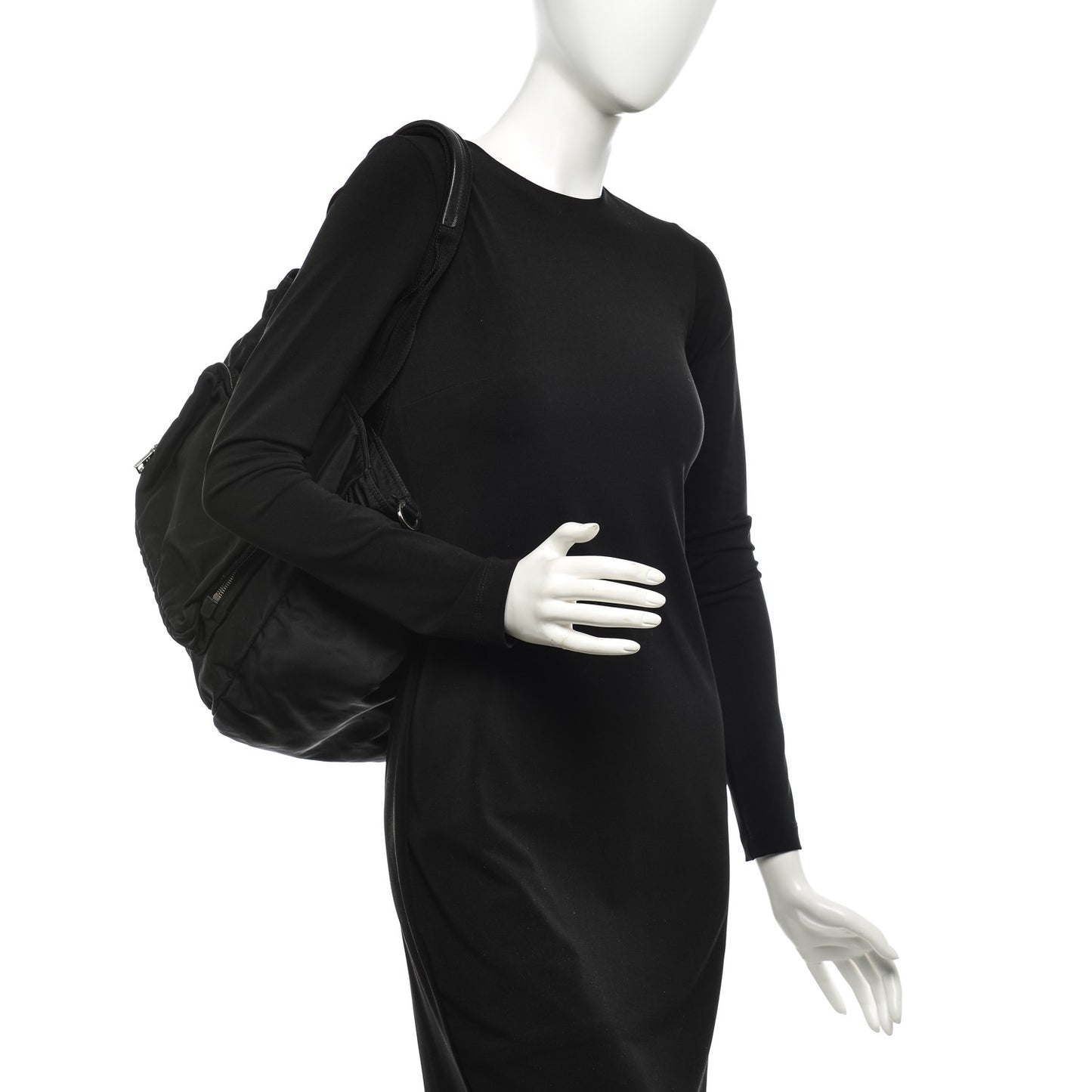 Tessuto Nylon Vela Diaper Bag Black