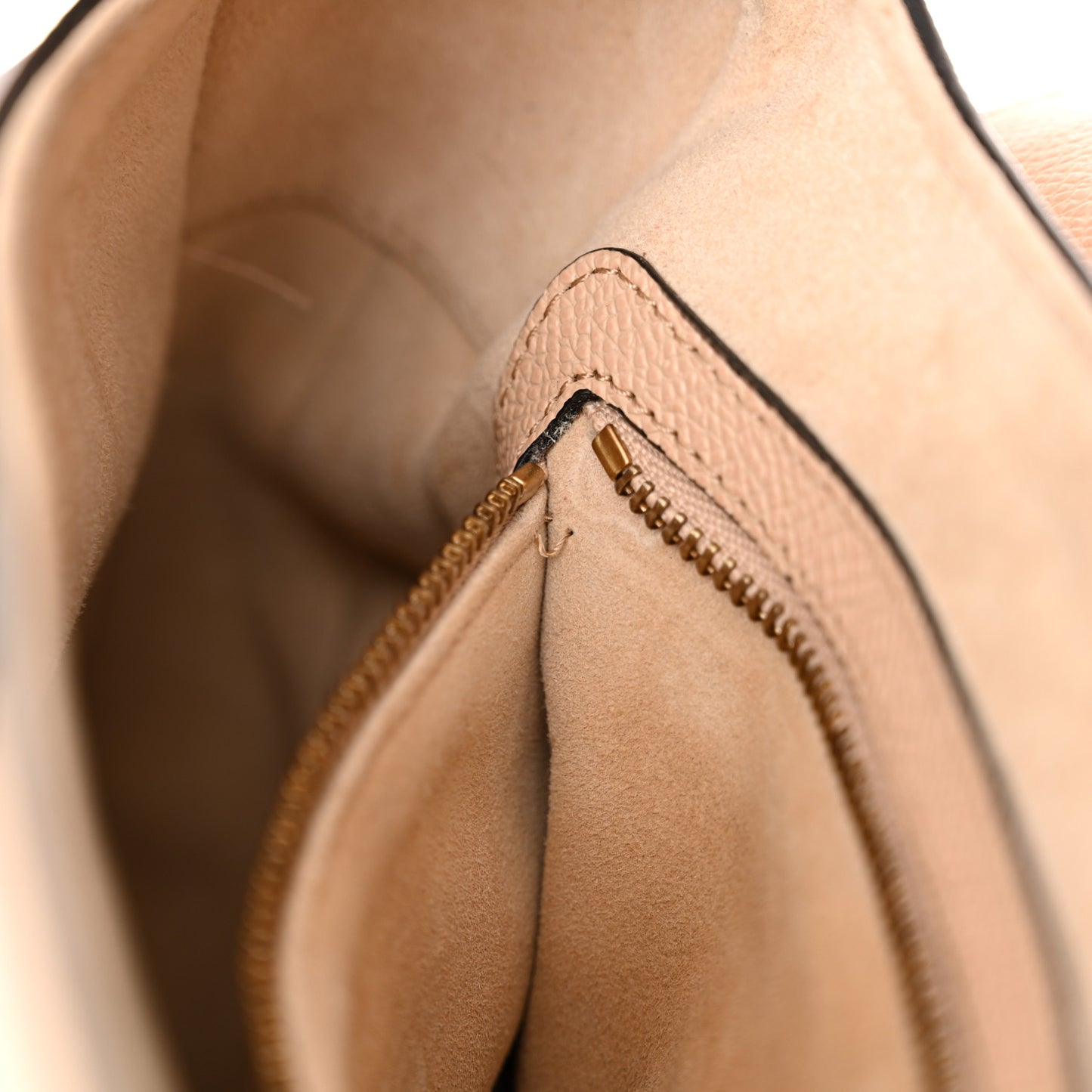 Grained Calfskin Saddle Bag With Strap Warm Taupe