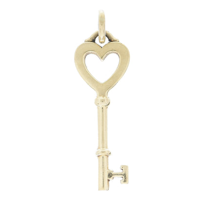 Tiffany 18K Yellow Gold Mini Heart Key Pendant 1 of 3