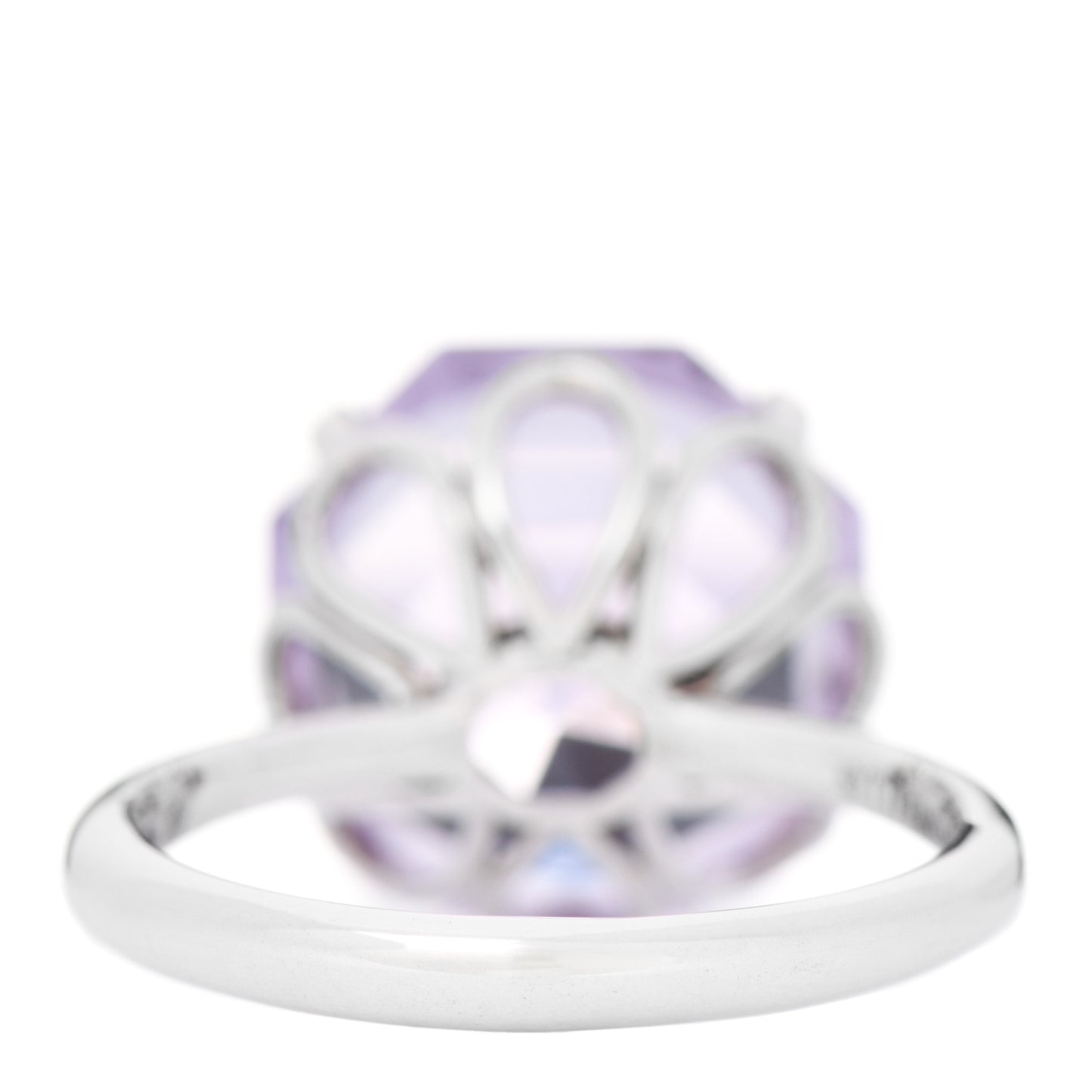 Sterling Silver Amethyst Sparklers Octagonal Cocktail Ring 52 6