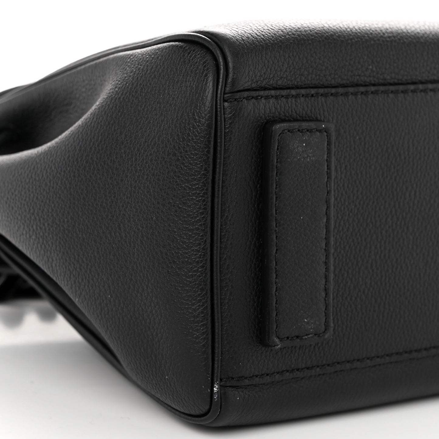 Grained Calfskin La Medusa Top Handle Bag Black Lilac