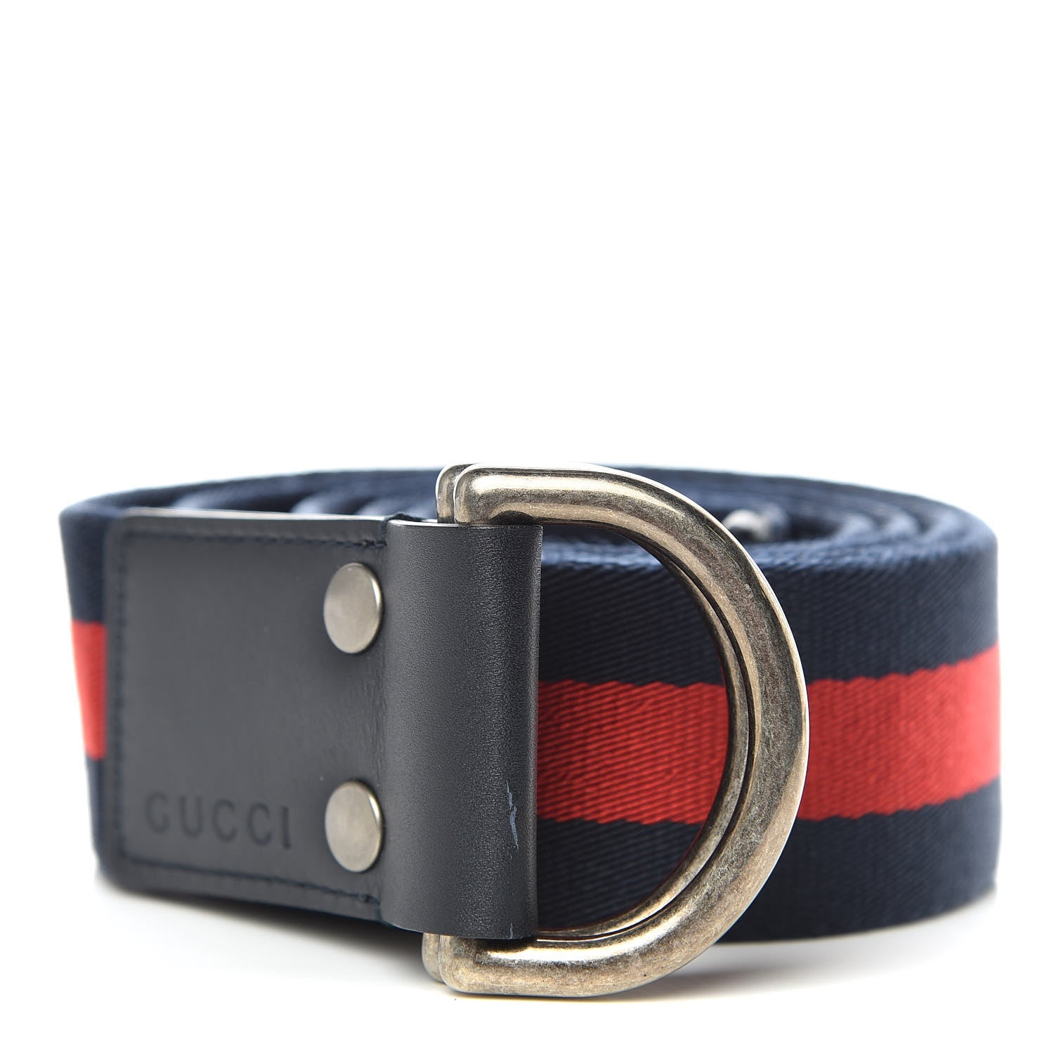 Gucci Canvas Web D Ring 40mm Belt 95 38 Blue Red 1 of 6