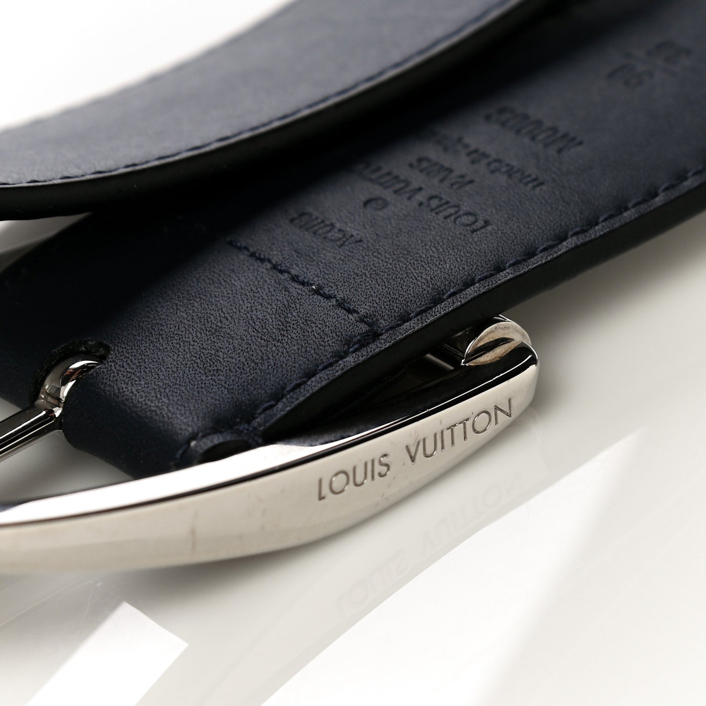 Monogram Calfskin Mens Reverso 40mm 90 36 White Navy