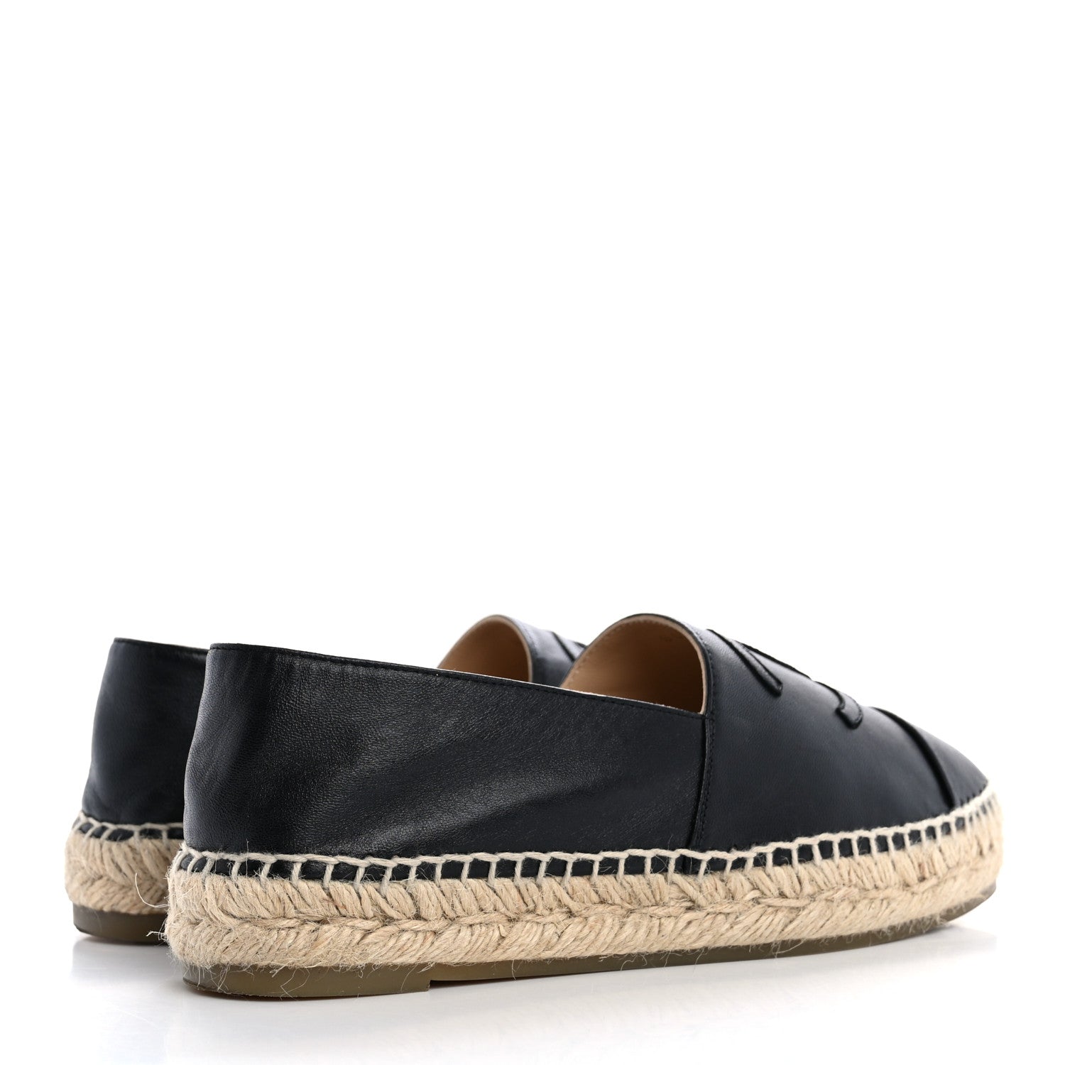 Chanel Lambskin CC Espadrilles 37 Black 5 of 12