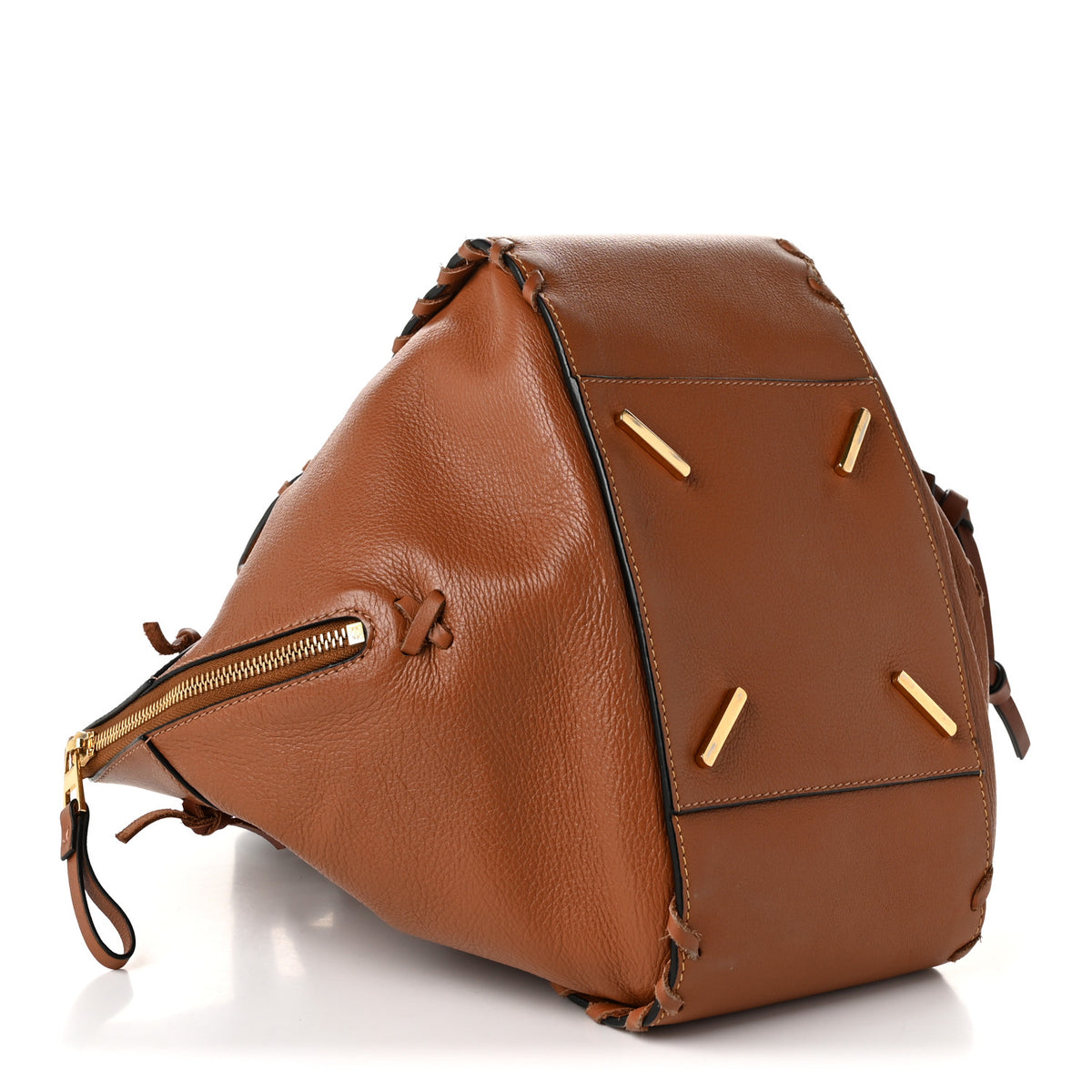Loewe Grained Calfskin Small Whipstitch Hammock Shoulder Bag Tan 6 of 21