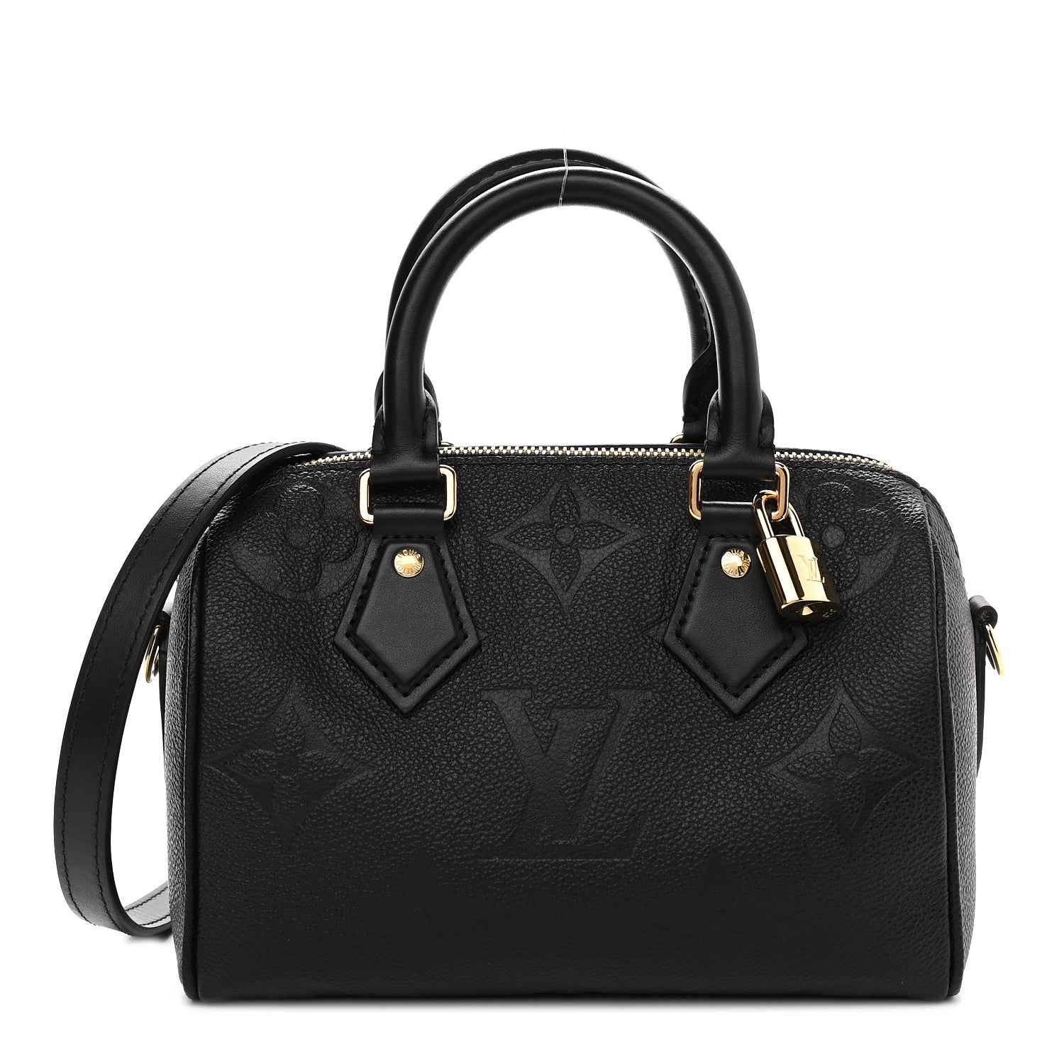 Louis Vuitton Empreinte Monogram Giant Speedy Bandouliere 20 Black 1 of 8