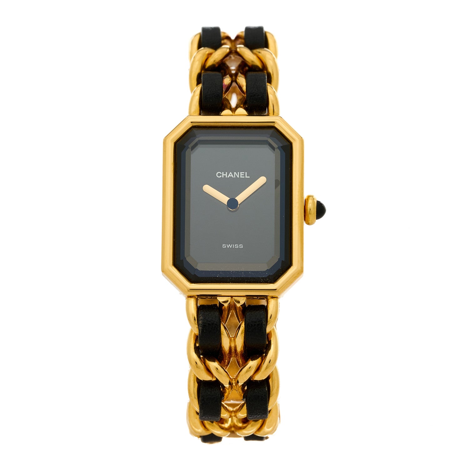 Chanel Stainless Steel Lambskin 20mm Chain Premiere Quartz Watch Gold L 1 of 4