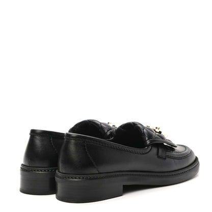 Chanel Lambskin Quilted CC Turnlock Loafers 36 Black 4 of 9