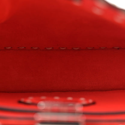 Fendi Vitello Granato Camoscio Selleria Macro Stitchings Small Peekaboo I SEE U Satchel Tullipano 6 of 10