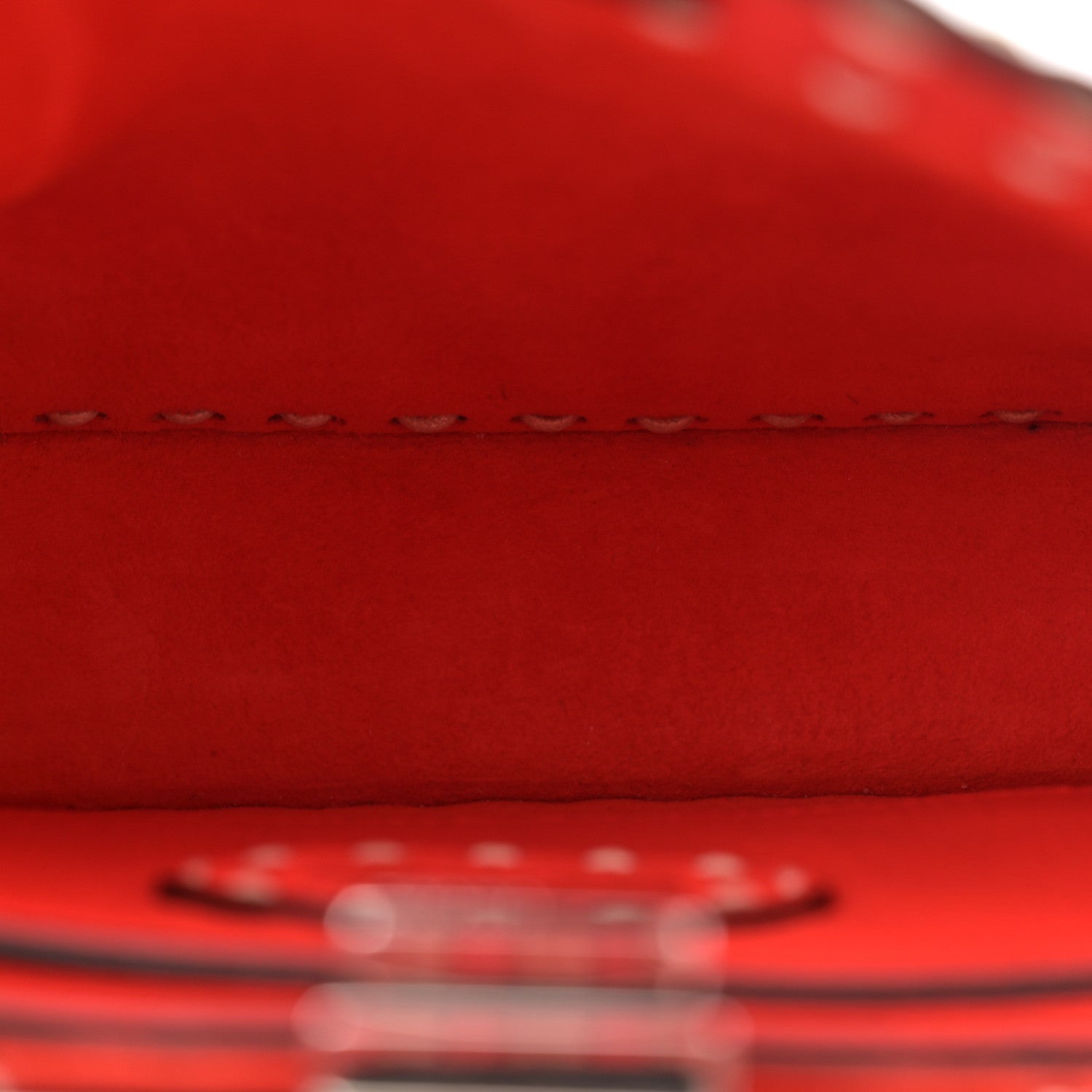 Fendi Vitello Granato Camoscio Selleria Macro Stitchings Small Peekaboo I SEE U Satchel Tullipano 6 of 10