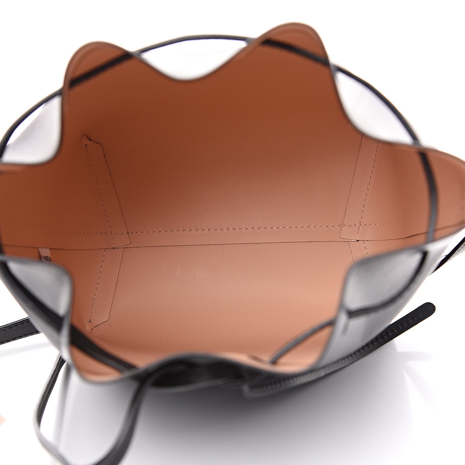 Mansur Gavriel Vegetable Tanned Calfskin Mini Bucket Bag Black Ballerina 4 of 7