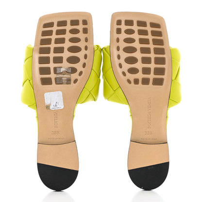 Bottega Veneta Nappa Maxi Intrecciato Lido Flat Sandals 38.5 Kiwi 5 of 9