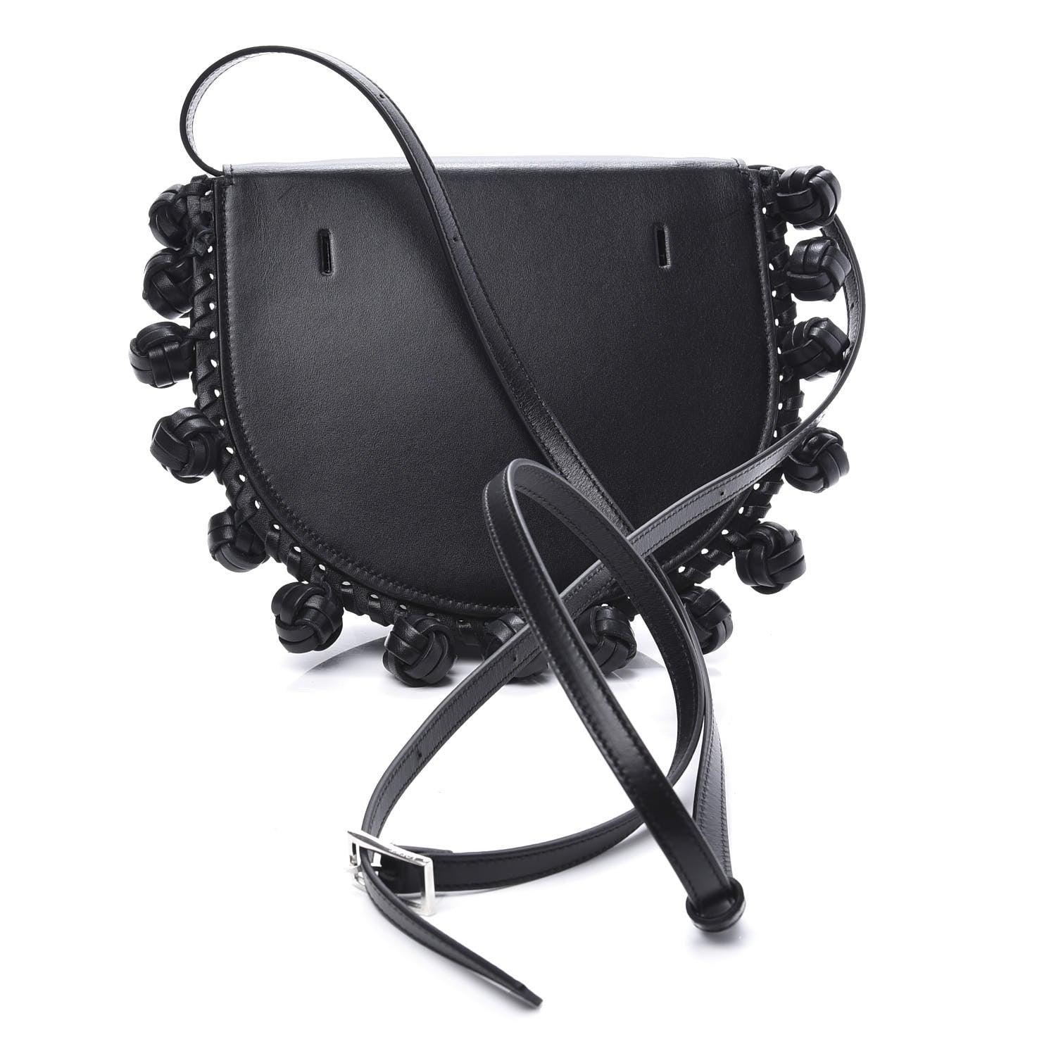 Loewe Calfskin Heel Knots Crossbody Bag Black 2 of 12