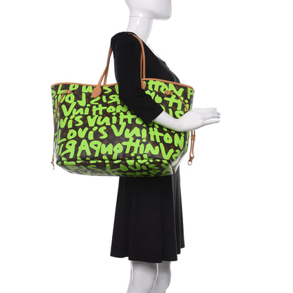 Louis Vuitton Monogram Graffiti Neverfull GM Green 2 of 15