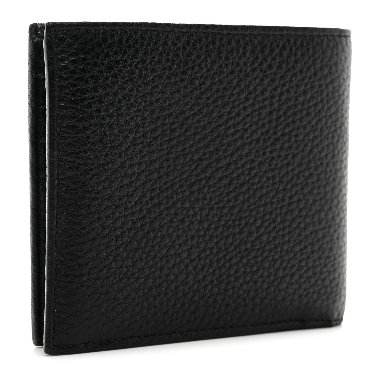 Vitello Grain Bi-Fold Wallet Black