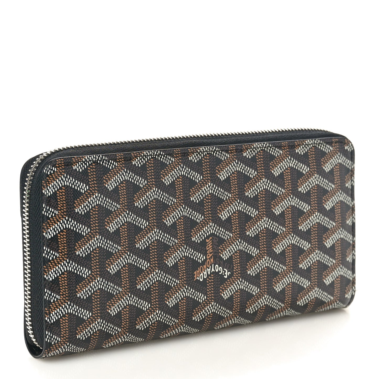 Goyardine Matignon Zip Around GM Wallet Black