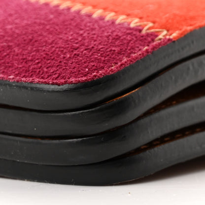 Chloe Calfskin Suede Rainbow Patchwork Medium Faye Shoulder Bag Caramel 10 of 10