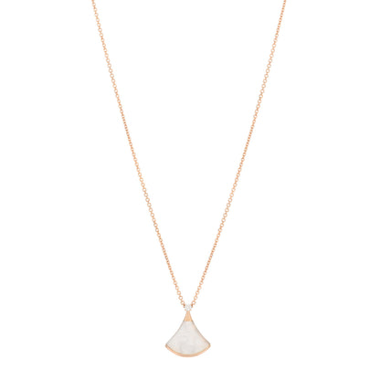 Bulgari 18K Rose Gold Diamond Mother of Pearl Small Divas' Dream Pendant Necklace 1 of 5