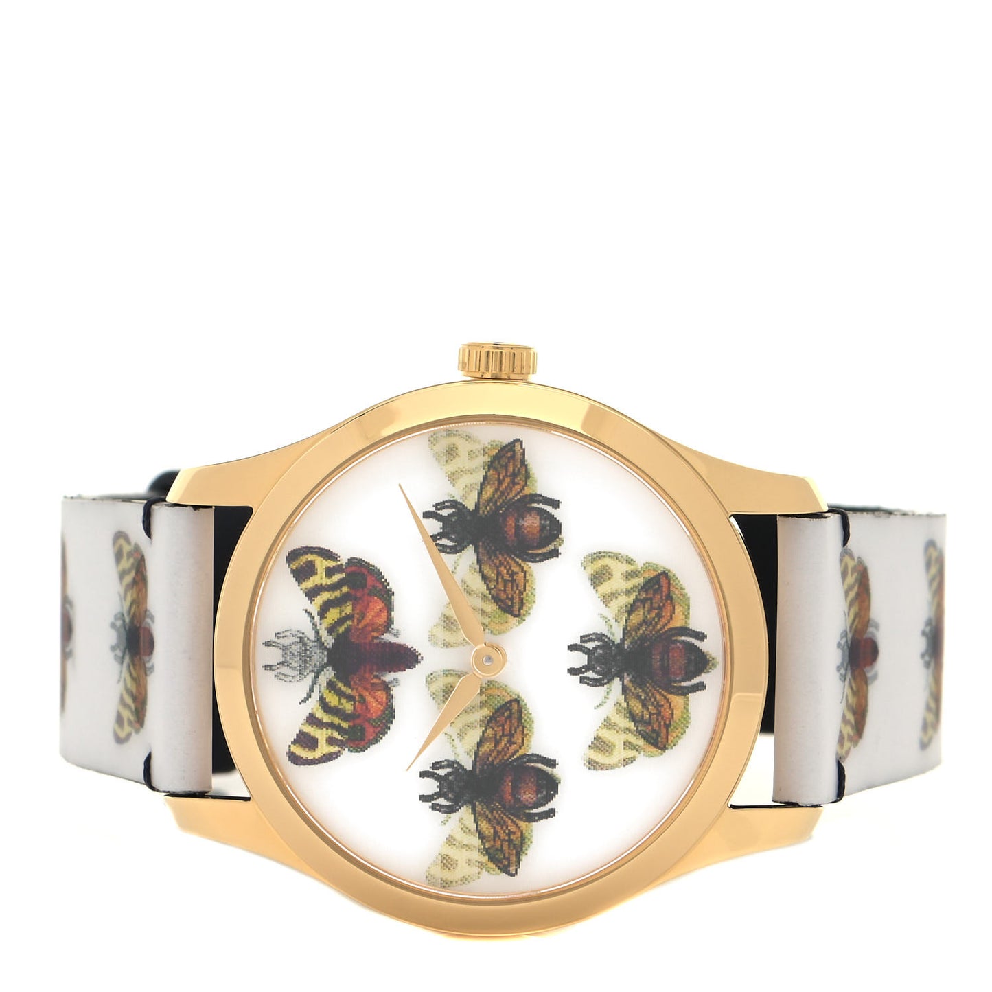 Stainless Steel Calfskin 38mm G-Timeless Bee Butterfly Hologram Quartz Watch