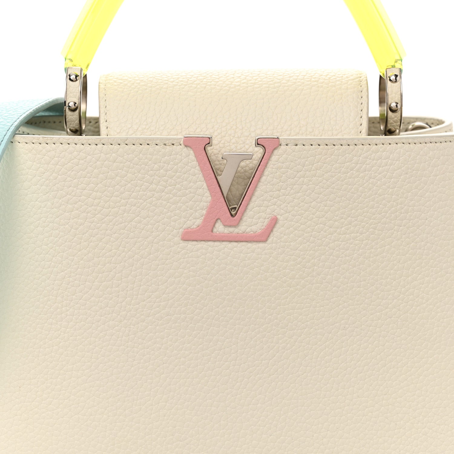 Louis Vuitton Taurillon Plexiglass Mini Capucines White Green Blue Pink 8 of 10