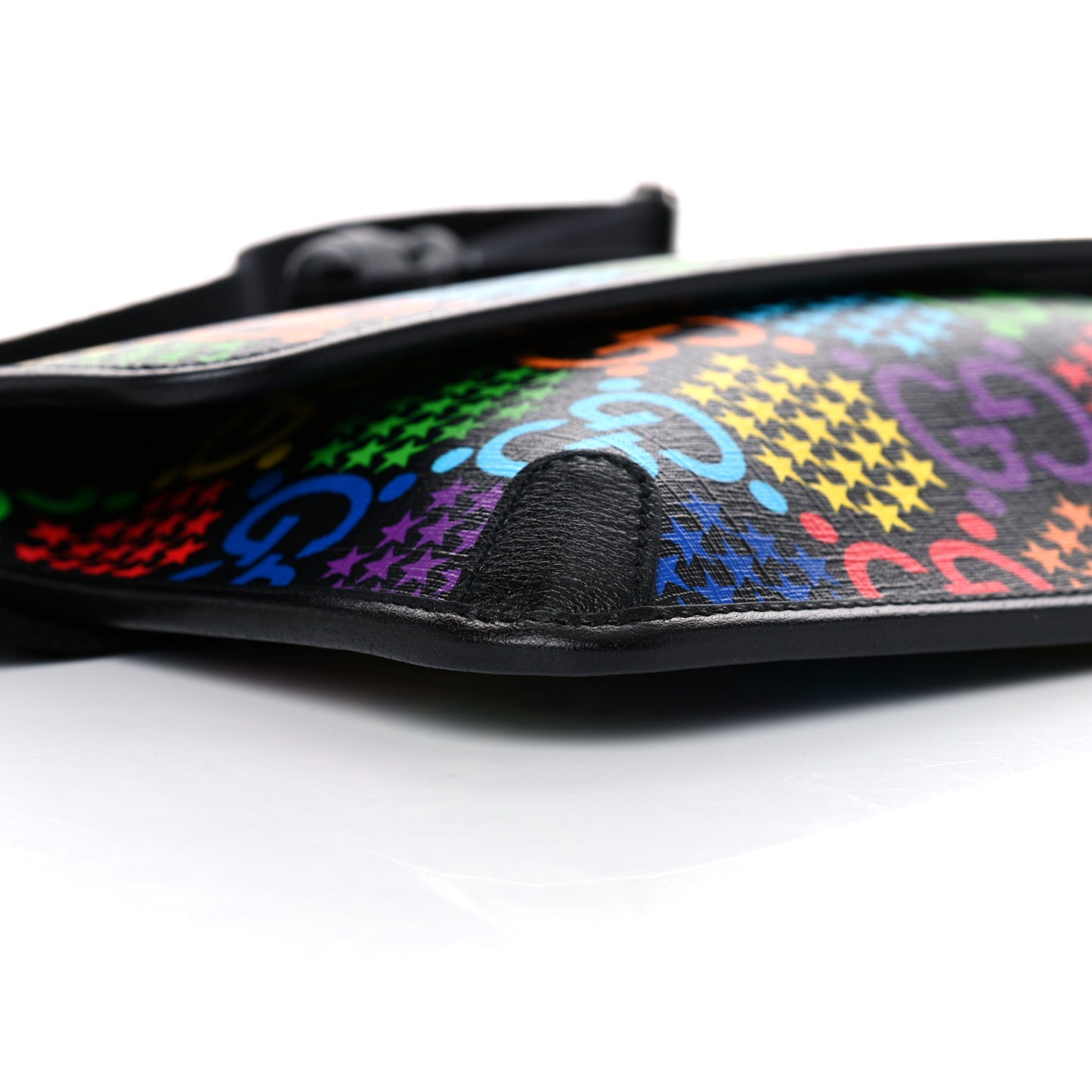 GG Supreme Monogram Psychedelic Slim Belt Bag Black