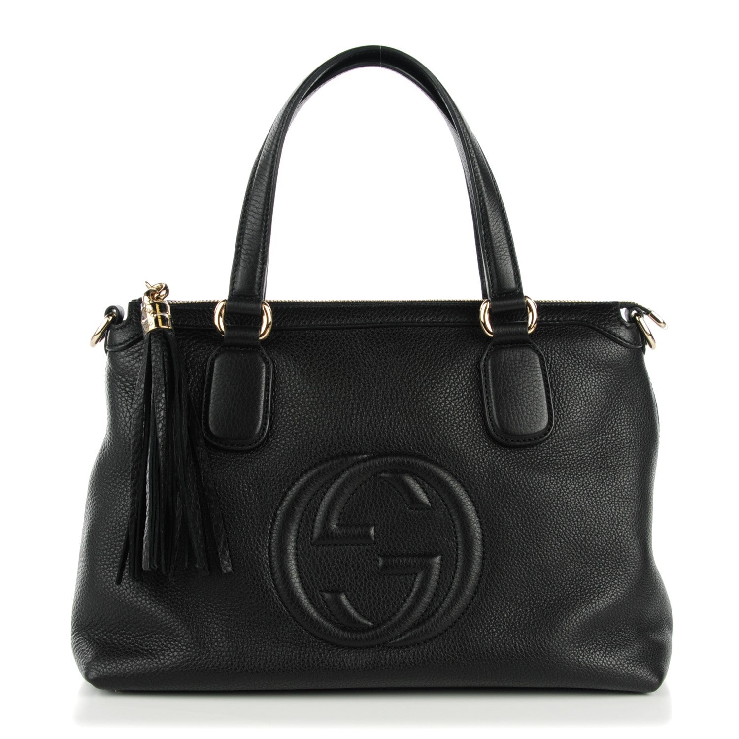 Gucci Cellarius Calfskin Small Soho Top Handle Satchel Black 1 of 7