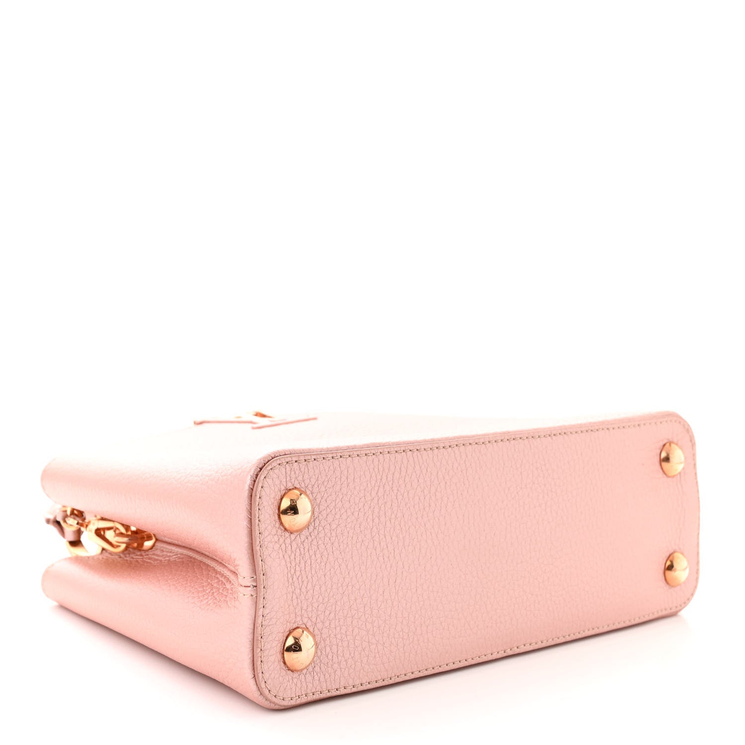 Louis Vuitton Metallic Taurillon Capucines BB Pearly Pink 4 of 9