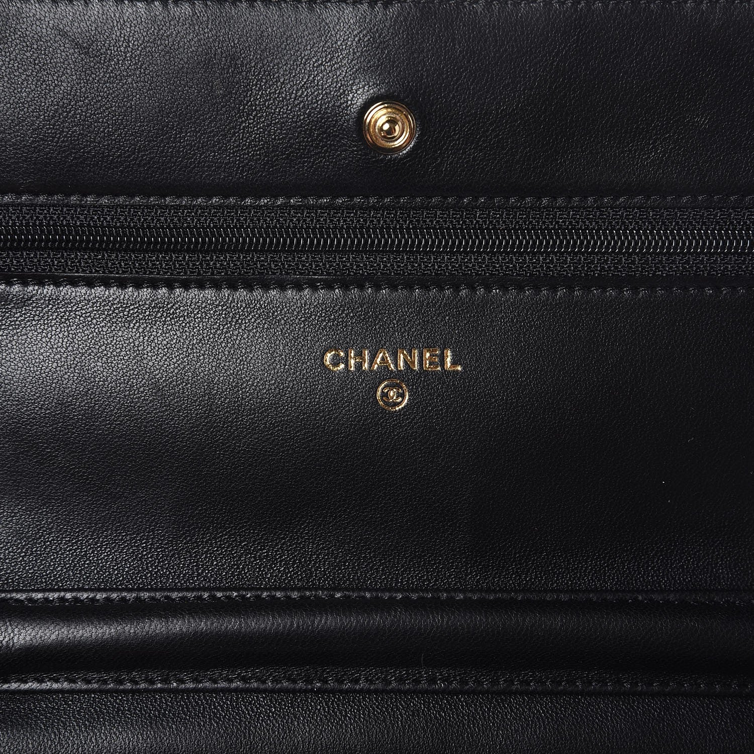 Chanel Lambskin Quilted Wallet On Chain WOC Black 6 of 9