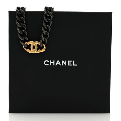 Chanel CC Chain Choker Necklace Ruthenium Gold 5 of 5