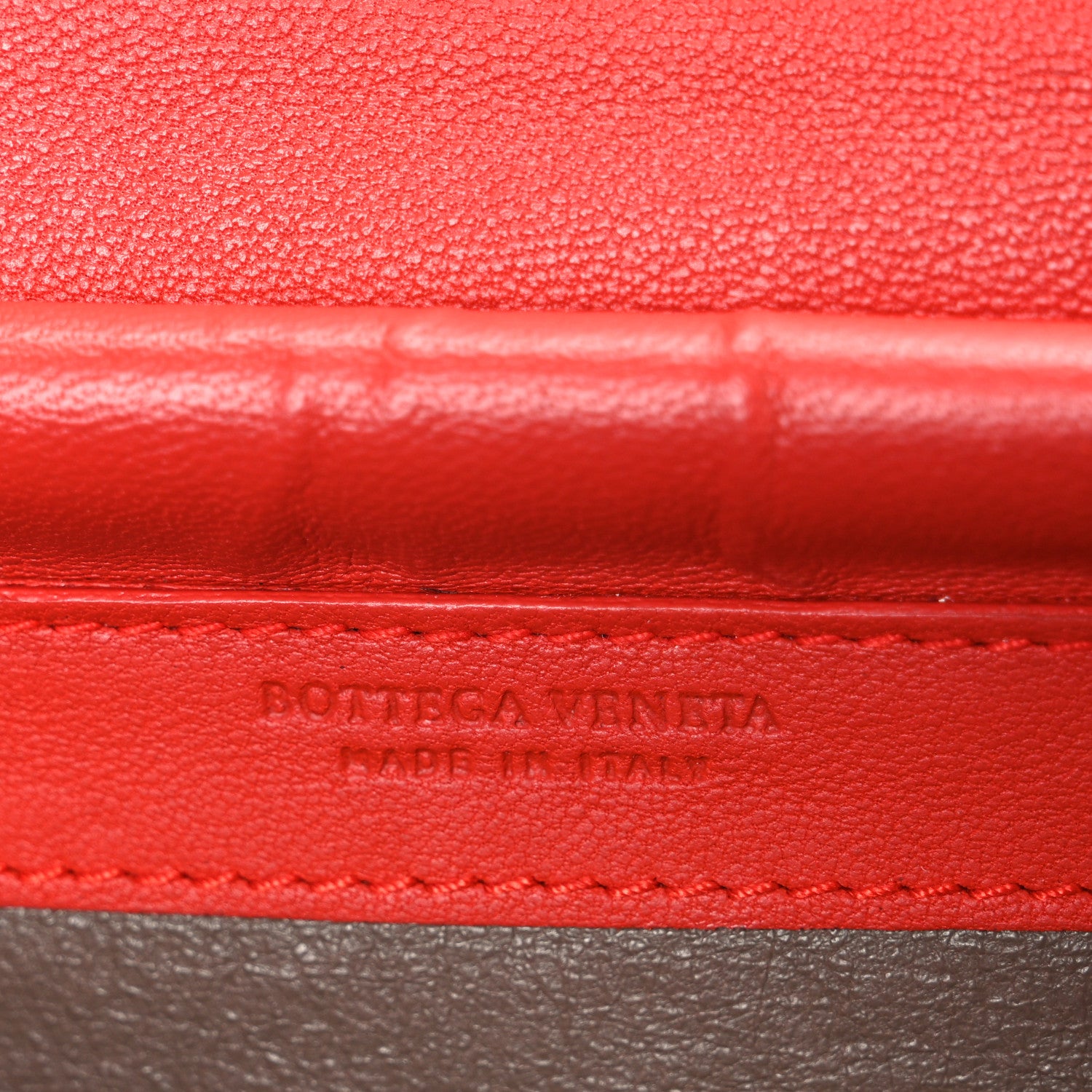 Bottega Veneta Nappa Intrecciato Continental Wallet on Chain Red 6 of 11
