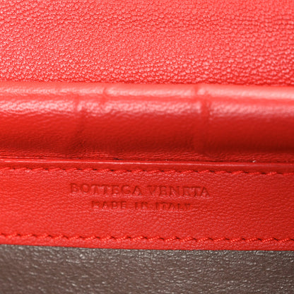 Bottega Veneta Nappa Intrecciato Continental Wallet on Chain Red 6 of 11