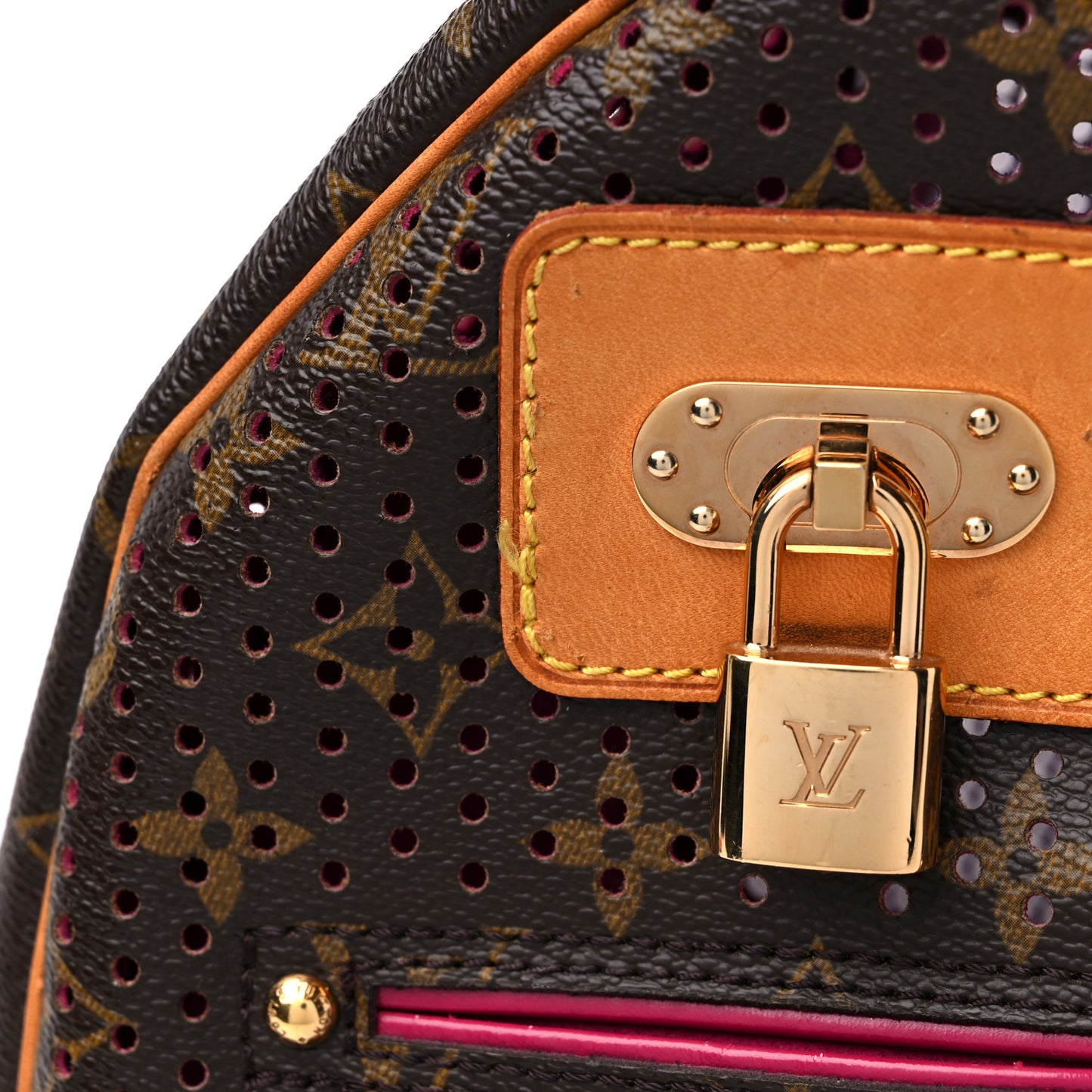 Monogram Perforated Speedy 30 Fuchsia