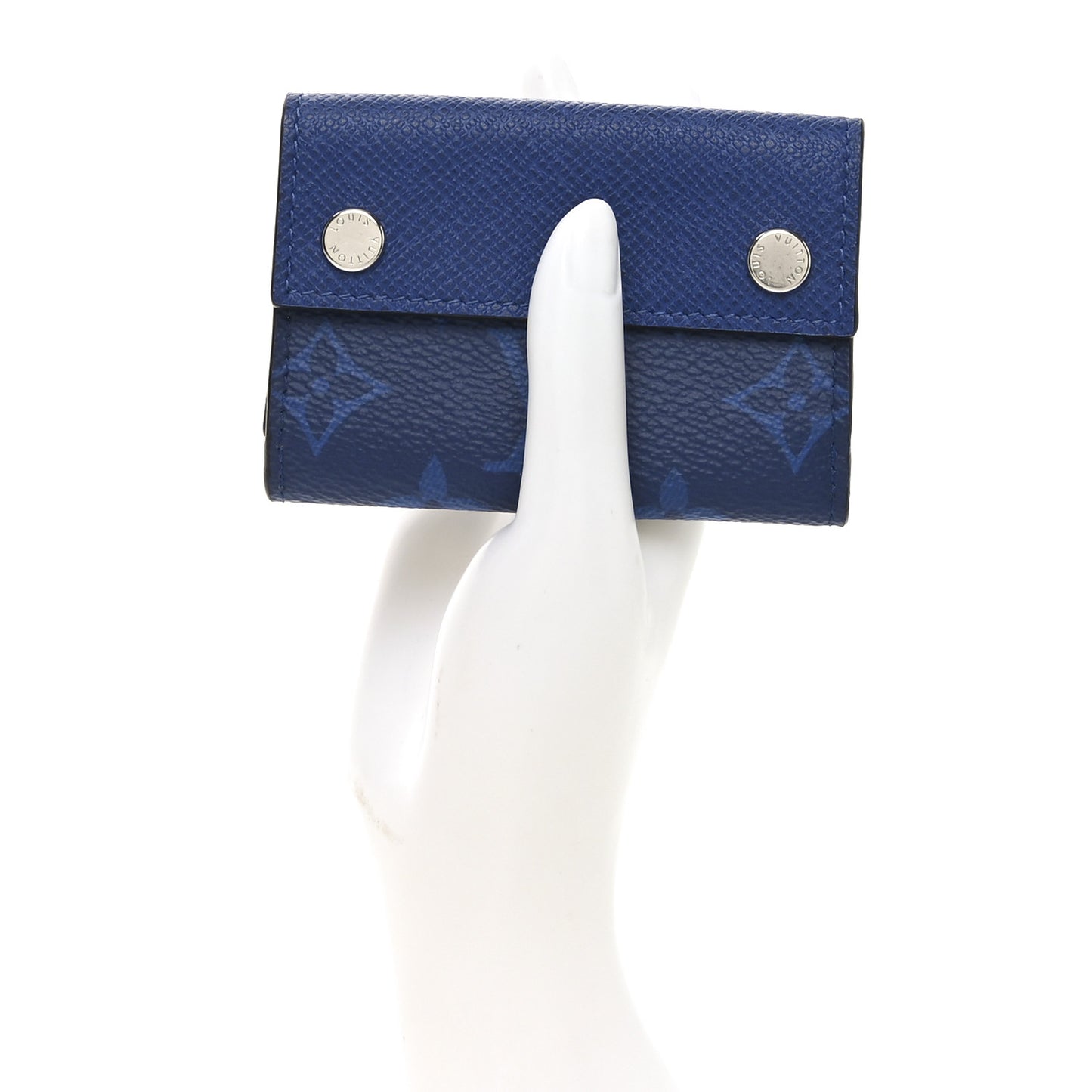 Monogram Taiga Discovery Compact Wallet Cobalt