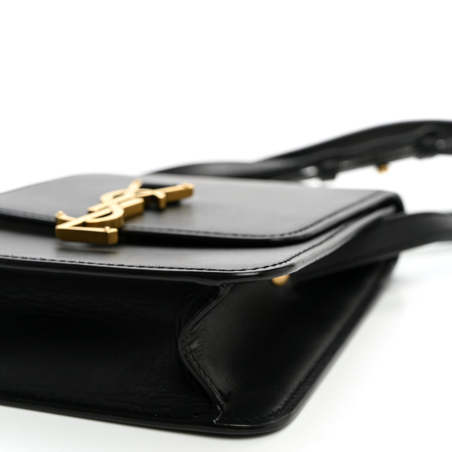 Smooth Calfskin North South Kaia Satchel Black
