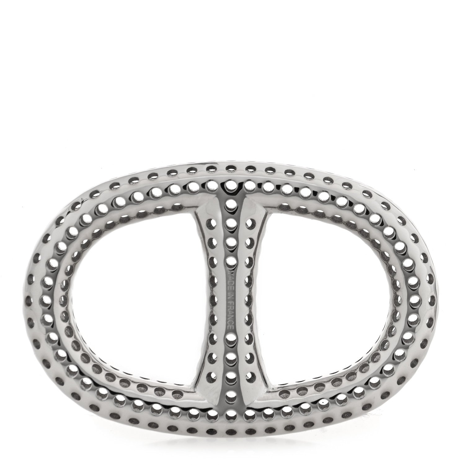 Hermes Palladium Chaine D'Ancre Perforee Scarf Ring 1 of 4