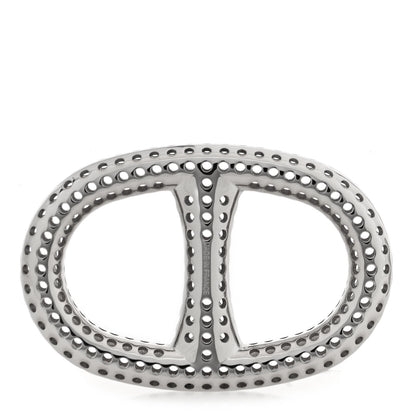Hermes Palladium Chaine D'Ancre Perforee Scarf Ring 1 of 4