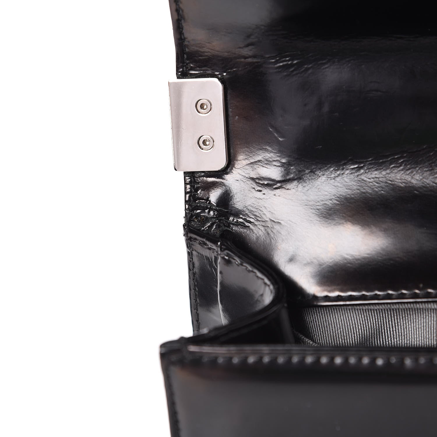 Chanel Glazed Calfskin Small Boy Flap Black 8 of 12
