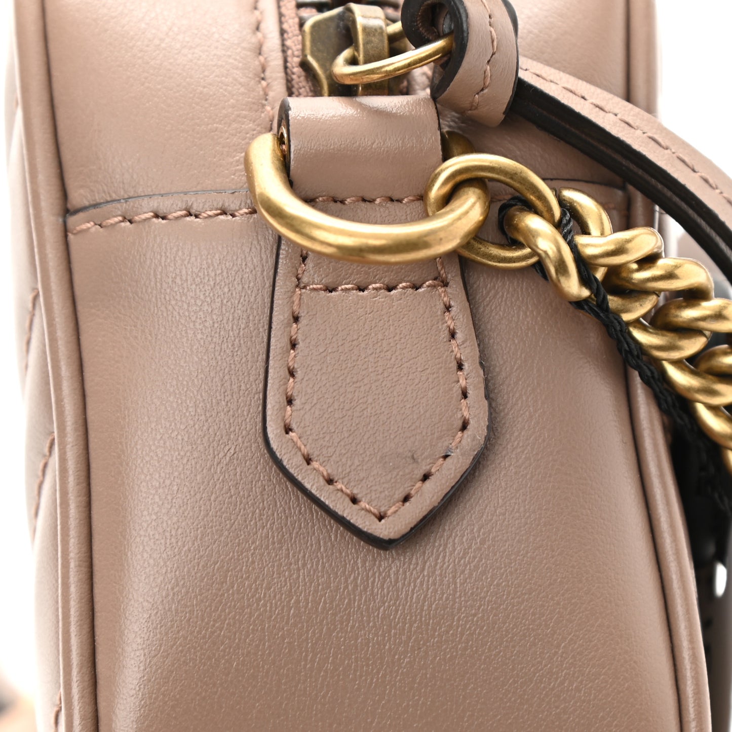 Calfskin Matelasse Mini GG Marmont Chain Shoulder Bag Porcelain Rose