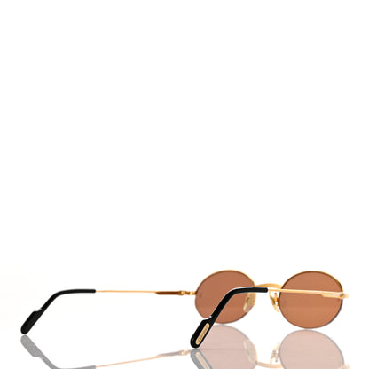 Cartier Rimless St Honore Oval 135 Sunglasses Brown Gold 4 of 8