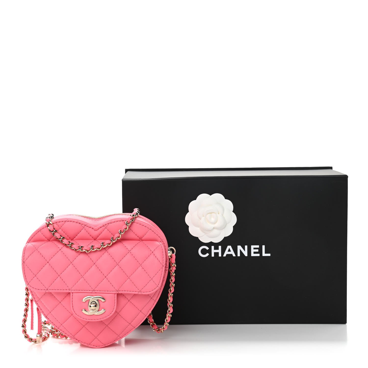 Chanel Lambskin Quilted CC In Love Heart Bag Pink 11 of 11