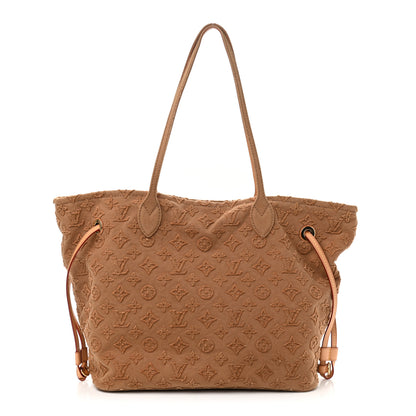 Louis Vuitton Monogram Denim Neverfull MM Beige 1 of 9