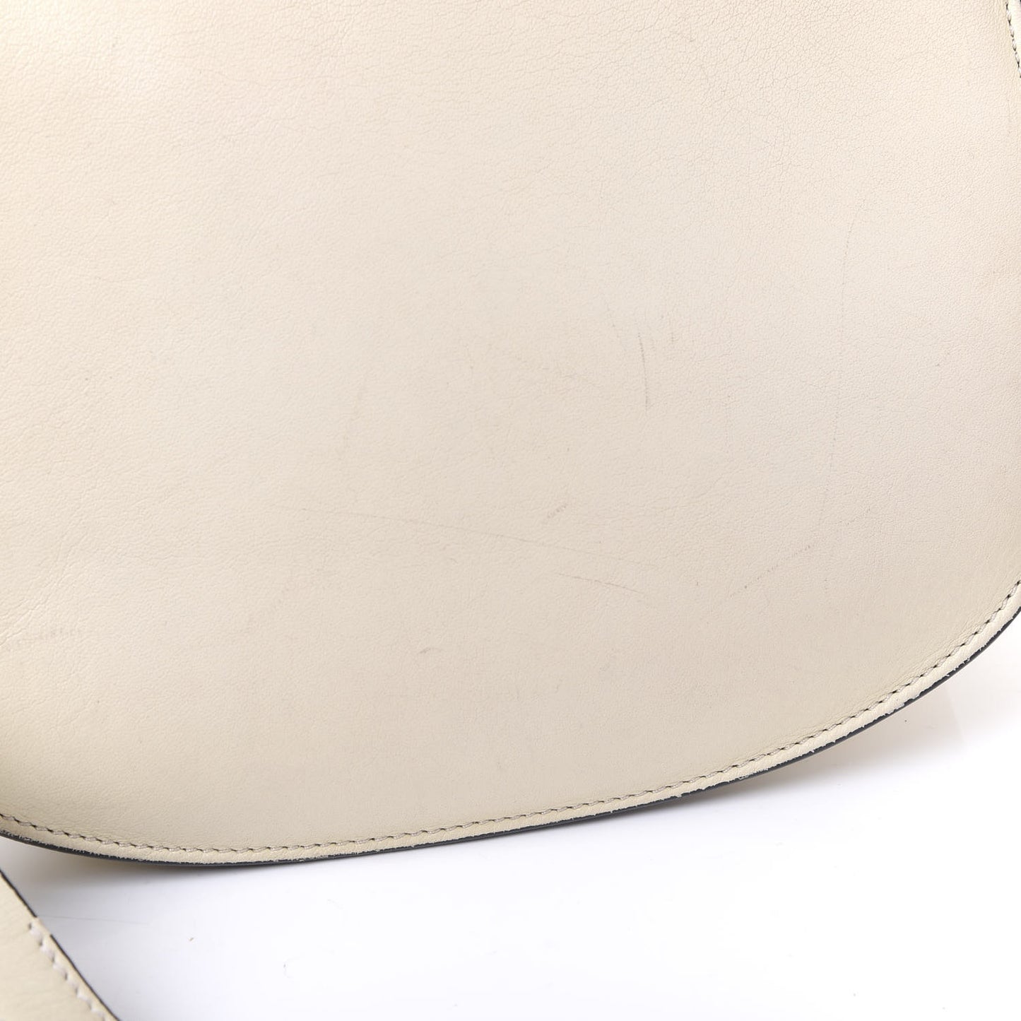 Calfskin Small Hudson Shoulder Bag Lace White
