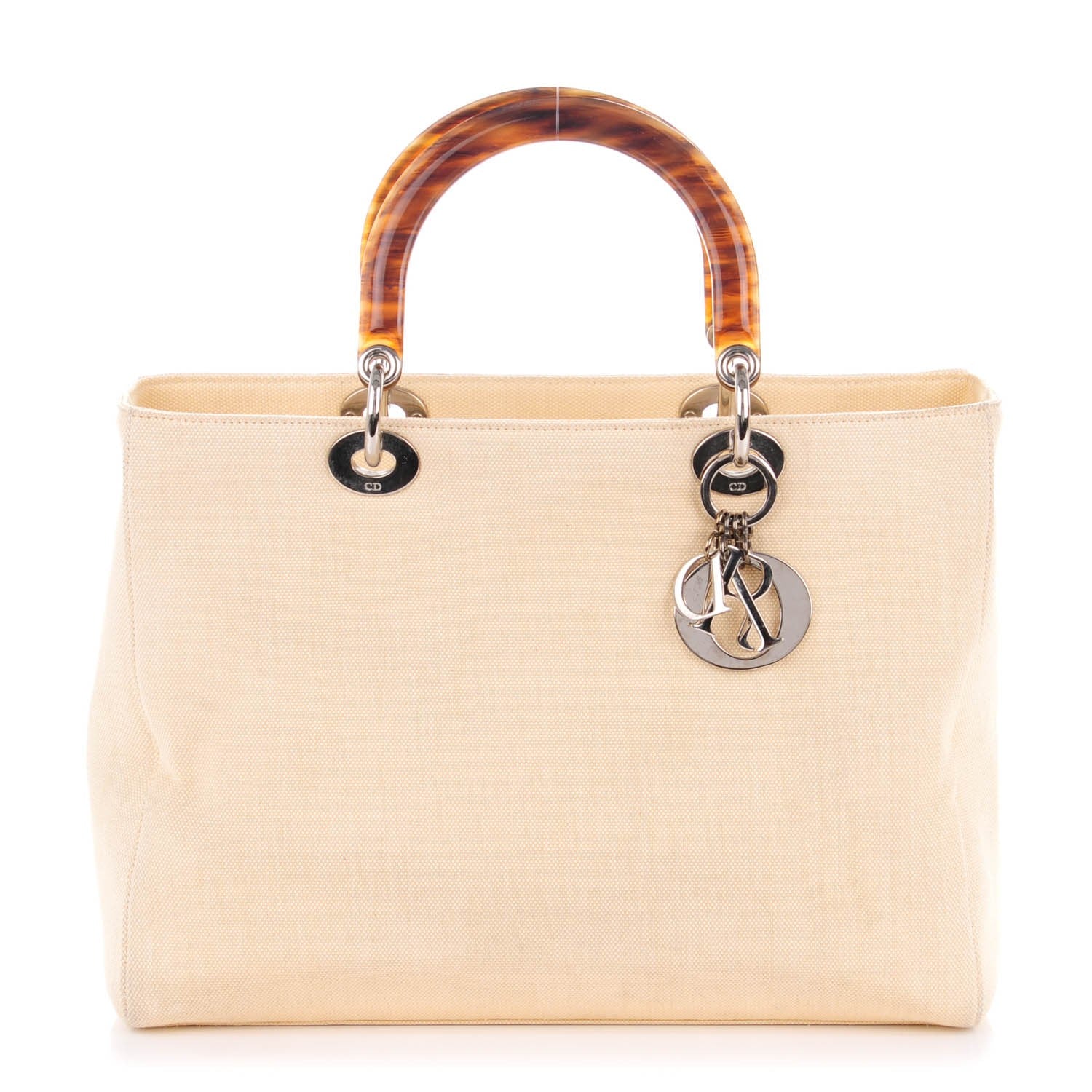 Christian Dior Canvas Large Lady Dior Beige 1 of 7