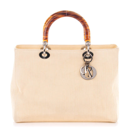 Christian Dior Canvas Large Lady Dior Beige 1 of 7