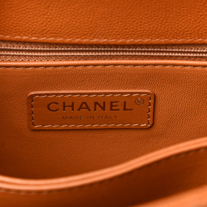 Chanel Caviar Quilted Mini Coco Handle Flap Light Brown 6 of 10
