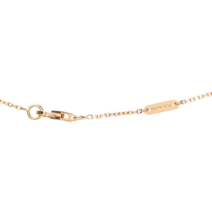 Van Cleef & Arpels 18K Rose Gold Carnelian Sweet Alhambra Pendant Necklace 4 of 5