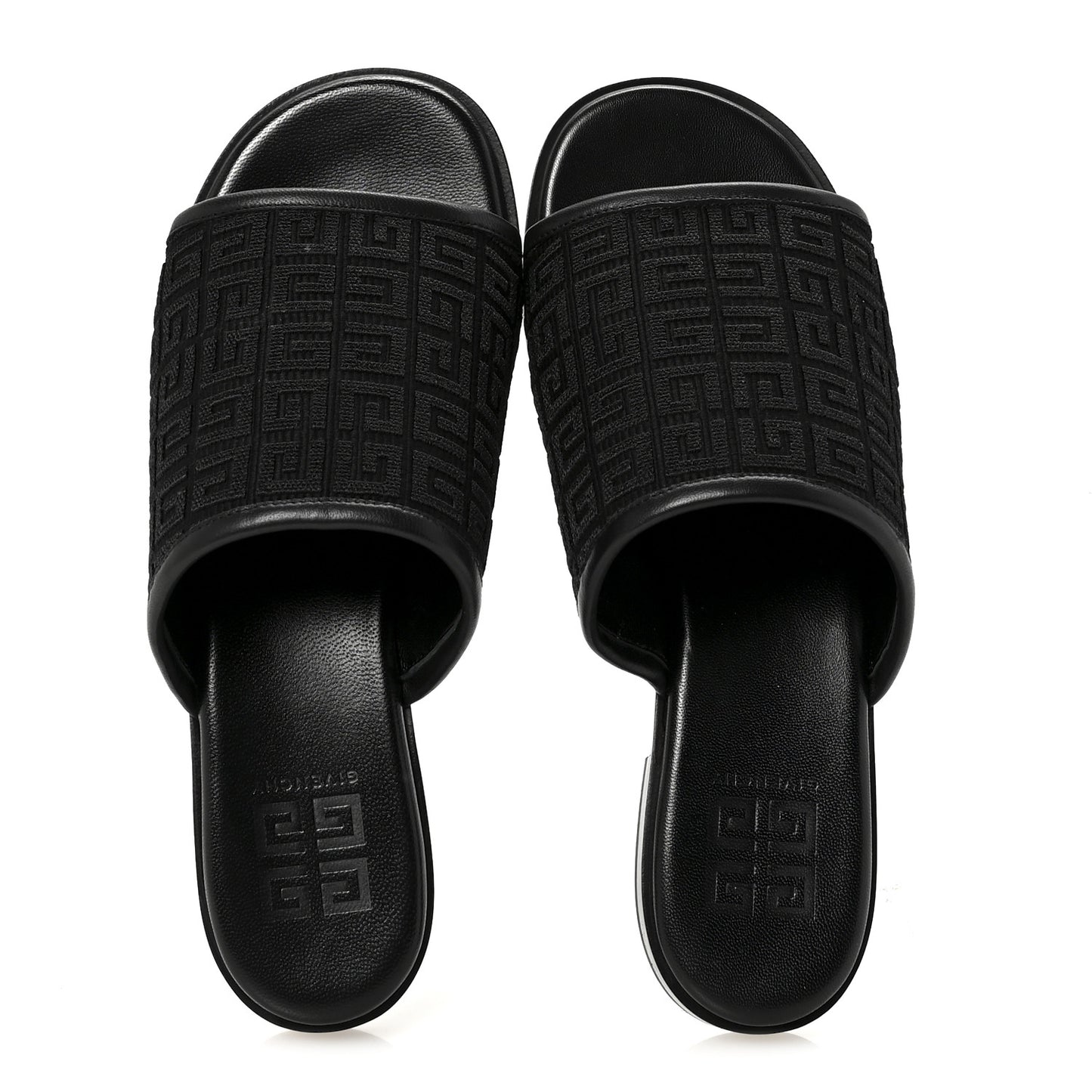 Jacquard 4G Logo Mule Slide Sandals 36.5 Black