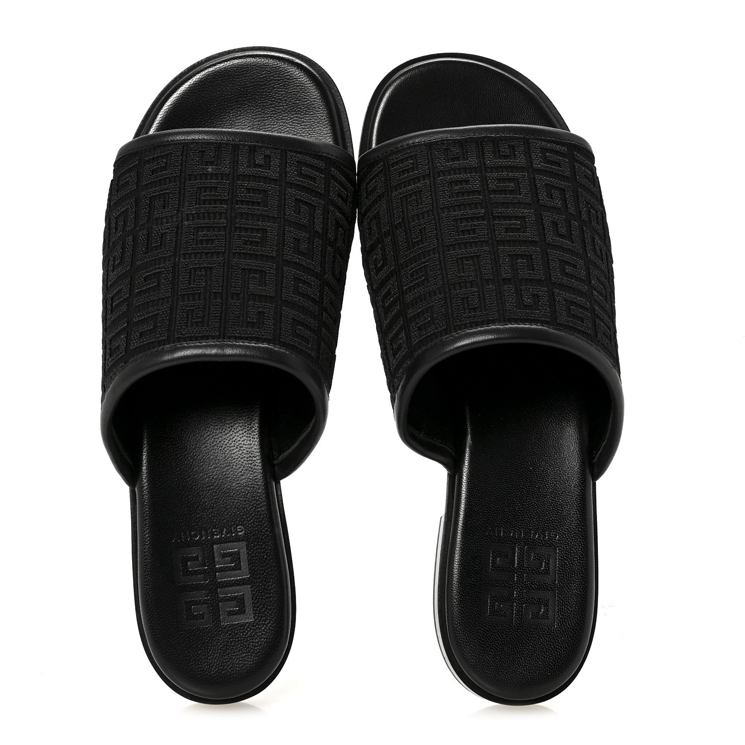 Givenchy Jacquard 4G Logo Mule Slide Sandals 36.5 Black 2 of 10